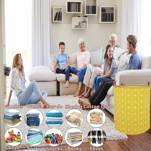 Waterproof Laundry Hamper Collapsible Laundry Basket Leather Handle Laundry Bag Large Clothes Storage Toy Organization for Bathroom Bedroom Laundryroom College Dorms (Nursery Bins Boxes-002) - color: Nursery Bins Boxes-002