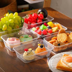 Bokon 100 Pcs Plastic Meal Prep Container with Lid Disposable Clear Lunch Containers Stackable Food Storage Container Box Spill Proof for Salad Snack Microwave Dishwasher Freezer Safe (Multiple Sizes) - size: Multiple Sizes