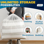 Storage Standard Large Clear Plastic Bags for Storage 6-Pack - Waterproof Extra Large Plastic Bags with Zip Ties, Heavy-Duty Cover for Clothes, Blankets, Linens & Bedding Organization - 32 x 42 Inches - size: 32'' x 42’’