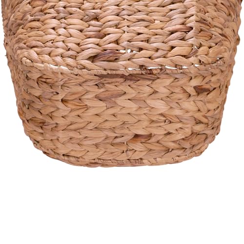 Household Essentials ML-4002 Tall Water Hyacinth Wicker Basket with Handles | Natural, Brown, Natural - color: Natural Hyacinth