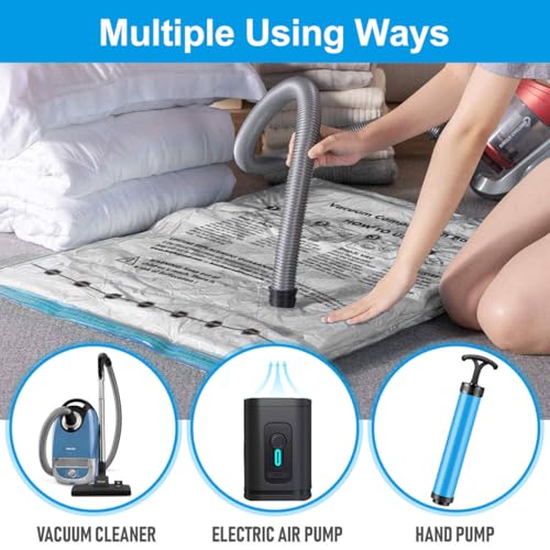 BoxLegend Vacuum Storage Bags with Large Hand Pump 15 Combo (1X-Jumbo, 2 Jumbo, 5 Large, 5 Medium, 2 Small) Thickened Vacuum Seal Bags for Clothing Pillow Comforters Bedding,1 Large Pump - size: 15 Combo