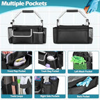 HODRANT Wearable Cleaning Caddy Organizer, Cleaning Supplies Bag with Divider & Support Pad, Cleaner Tote with Handle & Detachable Shoulder Strap, Housekeeping Storage Box with Multi Pockets, Bag Only