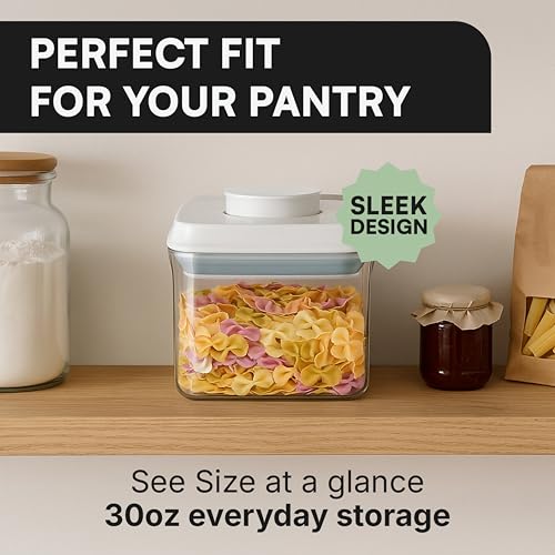 Bop Top Airtight Food Storage Containers with Lid 3.5 Cups / 30 oz | Kitchen Canister Sets | Air Tight Pantry Container | Pop Top Dry Food Storage Containers for Snacks, Sugar, Flour, Baking, Pasta - color: 30 oz