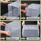 Sintuff 20 Pcs Clear Shoe Boxes Plastic Stackable Clear Shoe Storage Boxes for Women Men Ankle Boots High Heels Rooms Closet(13.8 x 9.8 x 7.1 Inches) - size: 13.8 x 9.8 x 7.1 Inches
