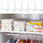 Yieach 6 Pack Clear Acrylic Shelf Divider for Closet Organization - 9.2″ Tall Closet Dividers for Wood Shelves,Cupboard,Vertical Shelf Separators in Closet for T-Shirt,Purse,Handbag,Sweater Organizer - size: Pack of 6
