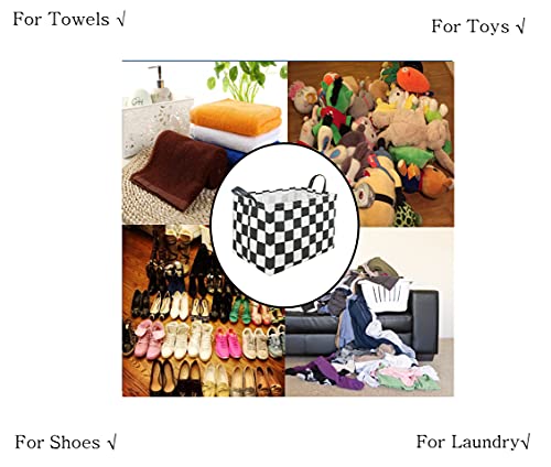 MAIZMZ Rectangular Storage Basket Collapsible Organizer Bin Waterproof Toy Box for Organizing Home/Dorm/Kitchen/Pet/Office/Closet/Shelf/Gift Baskets - color: Racing Flag