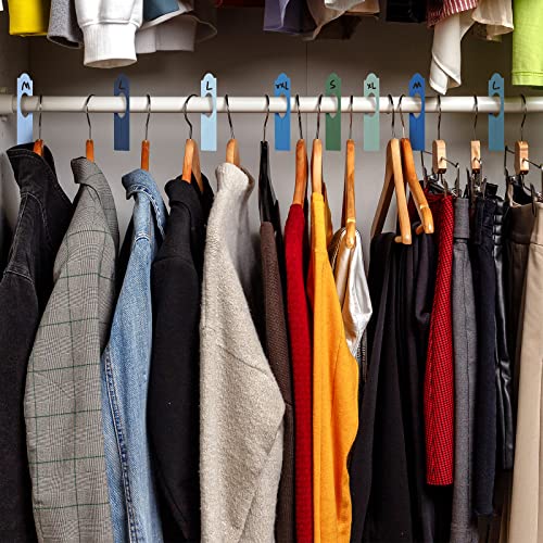 Sintuff 64 Pcs Hanging Closet Size Dividers Clothing Rack Dividers Rectangular Reusable Closet Separators for Clothing Racks Retail (Bright Color) - color: Bright Color