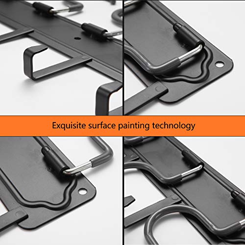 YueTong All Metal Garden Tool Organizer,Adjustable Garage Wall Organizers and Storage,Heavy Duty Wall Mount Holder with Hooks for Broom,Rake,Mop,Shovel.(3 Pack) - size: 51" organizer