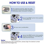2 Pack Key Lock Box, Waterproof Combination Lockbox Wall Mount 4 Digits, Resettable Key Hider, Upgraded Large Capacity Password Box for House Keys, Car Keys, ID Cards with Mounting Kit - size: 2 Pack