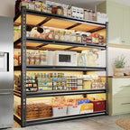 REIBII 48" W Garage Shelving Heavy Duty, 3000LBS Storage Shelves, 5-Tier Adjustable Metal Shelving, Garage Shelves Sturdy Industrial Shelf, Easy Assemble, 72" H x 48" W x 18" D - size: 48" W x 72" H x 18" D
