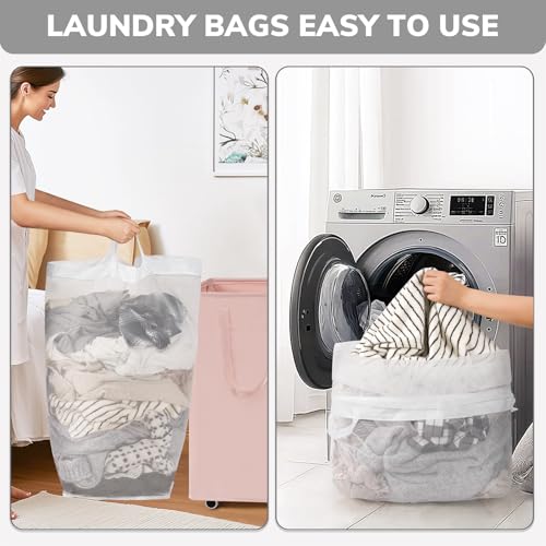 Goodpick Pink Laundry Basket with Wheels & Handles, Laundry Hamper with Removable Wash Bag, Dorm Room Essentials for Girls College Dorm - color: Pink 1-Pack