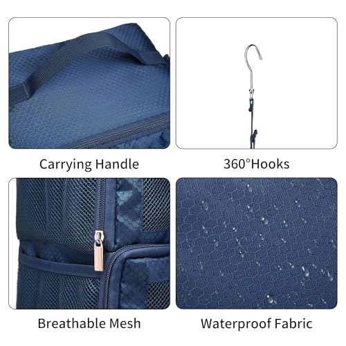 Suitcase Organizer Travel Bags Organizer for Luggage Compression Hanging Packing Cubes for Travel Carry on Closet (Bag Only) - color: Dark Blue, size: Small