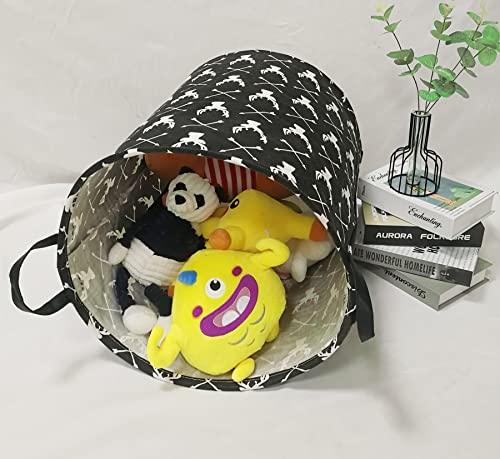 KUNRO Kids Laundry Hamper Clothes Gift Basket Storage Laundry Baskets Organizer Bin with Handles for Nursery Room (Deer) - color: Deer