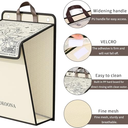 Flower Wall Hanging Laundry Basket, Collapsible Laundry Hamper with Handle & Laundry Balls,Space-Saving Foldable Storage Dirty Washer Organizer Bin Multi-function Container Durable, Set of 2 - color: Flower