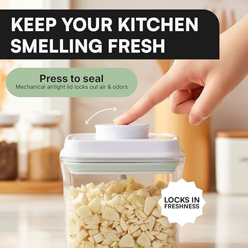 Bop Top Airtight Food Storage Containers with Lid 3.5 Cups / 28 oz | Kitchen Canister Sets | Air Tight Pantry Container | Pop Top Dry Food Storage Containers for Snacks, Sugar, Flour, Baking, Pasta - color: 28 oz