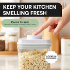 Bop Top Airtight Food Storage Containers with Lid 3.5 Cups / 28 oz | Kitchen Canister Sets | Air Tight Pantry Container | Pop Top Dry Food Storage Containers for Snacks, Sugar, Flour, Baking, Pasta - color: 28 oz