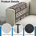 Aztec Tribal Geometry Leopard Print Couch Arm Cover Recliner Arm Rest Covers Washable Sofa Armchair Protector for Pet Dog Cats Easy to Install - color: Aztec Tribal Geometry Leopard