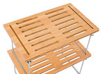 Internet's Best - Stacking Utility Shelf - Bamboo - 2 Shelves - Kitchen Cabinet Closet Organizer and Storage - Small