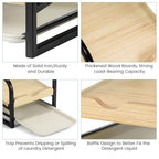 Laundry Detergent Holder Liquid Laundry Detergent Riser, Laundry Detergent Stand, Liquid Detergent Holder with Drip Tray for Laundry Room Organization (Tilted-Black) - style: Tilted-Black