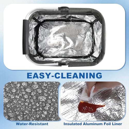 PGmoon Cleaning Caddy Organizer with Handle, Cleaning Tote Bag with Multiple Pockets for Cleaning Supplies, Products Storage, Housekeepers, Car Cleaning, Grey - color: Grey