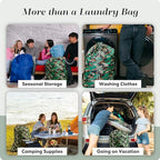 Nylon Laundry Bag - Locking Drawstring Closure and Machine Washable. These Bags will Fit a Laundry Basket or Hamper and Strong Enough to Carry up to Three Loads of Clothes. (Camouflage) - color: Camouflage, size: 22" x 32"