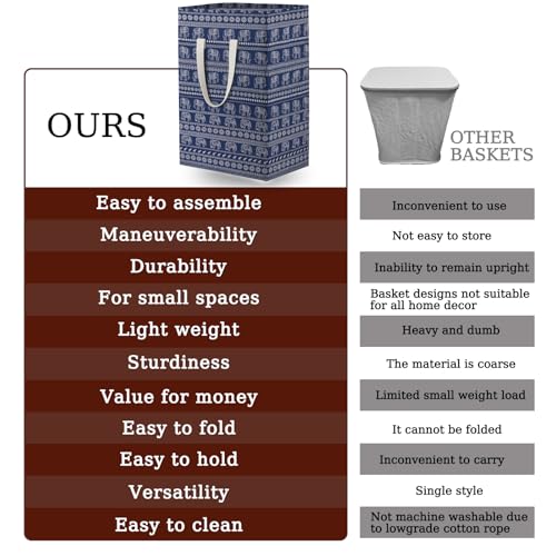 Waterproof Laundry Hamper Collapsible Laundry Basket Extended Cotton Handle Laundry Bag Large Clothes Storage Toy Organization for Bathroom Bedroom Laundryroom College Dorms - color: Caisanjiao-005