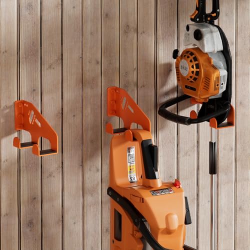 XZHXFX Chainsaw Hanger Wall Mount - Heavy Duty Chainsaw Holder for Garage Organization, Storage Shed Organizer, Chainsaw Rack with Protective Pad, Garage Tools, 1 Pack(Orange) - color: Orange 1 Pack