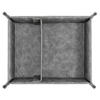 SITHON Valet Tray Desktop Storage Organizer, Removable 2 Compartments Catchall Tray Bedside Vanity Nightstand Caddy Holder Desk Storage Plate (Gray) - color: Gray