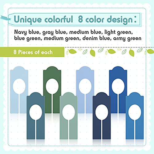 Sintuff 64 Pcs Hanging Closet Size Dividers Clothing Rack Dividers Rectangular Reusable Closet Separators for Clothing Racks Retail (Bright Color) - color: Bright Color