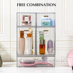 LALOBLUE Set of 5 Stackable Storage Drawers, Clear Acrylic Organizer Bins for Beauty Supplies, Perfect for Makeup Vanity, Undersink, Kitchen, Cabinet,Pantry Organization and Storage - style: 5 Pack