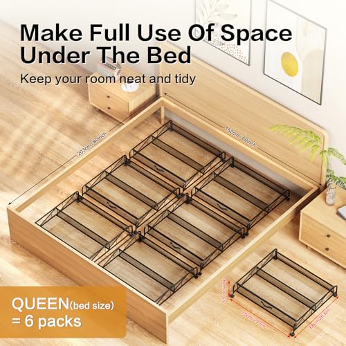 Under Bed Shoe Storage Organizer, 2 Pack Under Bed Storage Containers with Wheels for Under Bed Shoe Organizer Drawer Space Saving for bedroom - size: 2pcs