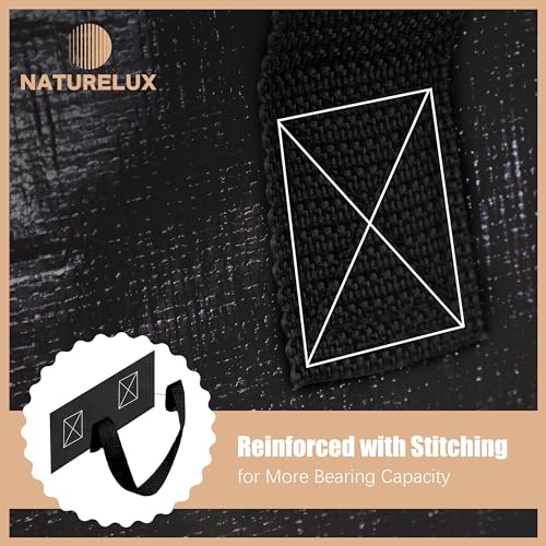 NATURELUX Heavy Duty Moving Bags with Backpack Straps and Strong Handles, Alternative to Moving Boxes and Storage Totes for Dorm Room Essentials, 12 Pack, Black - color: Black, size: 93 L - 12 pcs - Backpack
