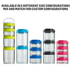 Blender Bottle Food Containers GoStak Twist n' Lock Storage Jars, 150cc 2-Pak, Black (C00308) - color: Black, size: 150cc (Pack of 24)
