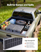 VEVOR Plastic Collapsible Storage Bins with Lids, 65L 2 Packs, Stackable Folding Storage Crates with Handles, Holds 84 lbs Per Bin, Heavy Duty Containers, Space-Saving Baskets, for Home Organizing - size: 65L-Grey-2PC