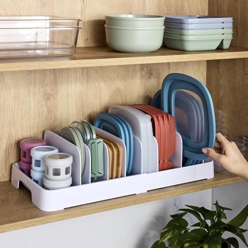 YouCopia StoraLid Expandable Food Container Lid Organizer with Tall Dividers, 40 Lid, Premium Edition - size: Expandable Premium