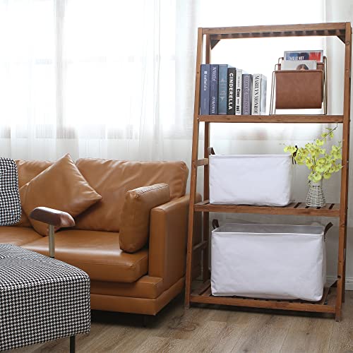 Hinwo 70L Extra Large Storage Bins, Closet Organizers and Storage, Foldable Clothes Storage Baskets with Handles, Containers for Clothing, Blanket, Comforters, Toys, Bedding (White) - color: White, size: 22" / 70L / 1-Pack