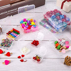 48 Packs Clear Small Plastic Containers Transparent Storage Box with Hinged Lid for Small Items Crafts Jewelry (2.12 x 2.12 x 0.79 Inches) - size: 2.12 x 2.12 x 0.79 in