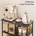 SWTYMIKI Kitchen Island Cart on Wheels - 28.35x14.57in Rolling Kitchen Table Cart with Storage Shelves, 6 Removable Hooks& Locking Casters, Coffee Bar Cabinet for Dining Room Pantry Office, Black - size: 28x14.57in, style: Black
