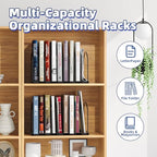 Simple Trending 9 Section Metal File Sorter Organizer for Desk Home Office, Black - style: 7 Section Black