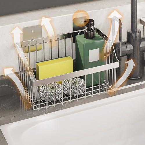 Metal Wire Hanging Basket, SUS304 Stainless Steel, 4-Pack Hanging Wall Organizer Basket, Wall Mounted Shelves, Organizing Baskets for Home Kitchen, Bathroom, Pantry Utility - size: 9.8Inch 4PCS