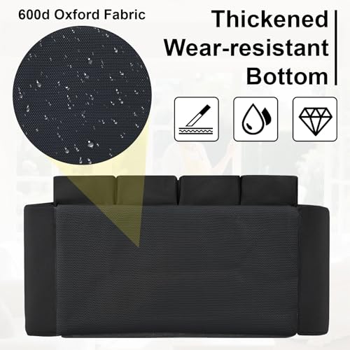Wearable Large Cleaning Caddy Bag for Housekeeper, Clean Supply Organizer with Adjustable Shoulder, Waist & Handle Straps, Detailing Bag for Kitchen Supplies (Black) - color: Black