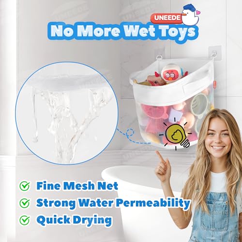 UNEEDE Bath Toy Organizer,4 Gallons Bathtub Toy Storage Organizer,Quick Access Bath Toy Holder For Bathtub,Baby Organizer,Quick Dry Baby For Tub,Mesh Shower Caddy - style: Classic Style