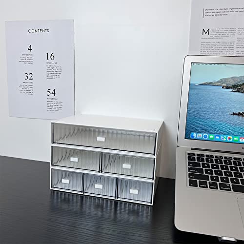 Desk Drawer Organizer, Stackable Plastic Storage Drawer, Grocery Organizer For Stationery/Office Supplies (White, 1 Compartment) - color: White, size: 1drawers