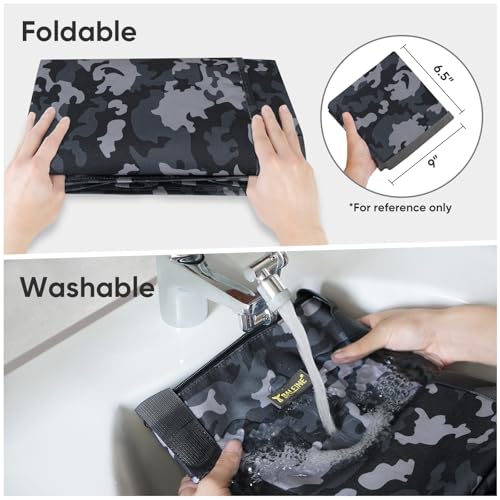 BALEINE Extra Large Storage Tote with Zippers & Carrying Handles, Heavy-Duty Oxford Fabric Moving Bags for Laundry, Space Saving, Storage, Grey Camouflage - color: Grey Camouflage, size: 1-Pack