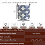 80L Waterproof Laundry Hamper in Family Leather Handle Laundry Basket in Dormitory Collapsible Laundry Bag in Nursery (91-Satisfied laundry hampers) - color: 91-Satisfied laundry hampers