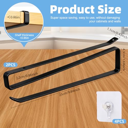 Tumbler Lid Organizer, 2 Pack for Yeti Lid Organizer, Space Saving Water Bottle Lid Holders, Tumbler Lid Holder Up to 12 Lids, Cup Lid Organizers for Kitchen Under Cabinet Storage - color: Black