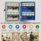 32-Key Smart Key Lock Box Wall Mount – Commercial Key Cabinet with App, Keypad, Bluetooth & WiFi Unlock (Sold Separately), Access Log Tracking, Key Management System for School, Office - size: 32 keys (Smart)
