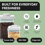 Bop Top Airtight Food Storage Containers with Lid 10.5 Cups / 84 oz | Kitchen Canister Sets | Air Tight Pantry Container | Pop Top Dry Food Storage Containers for Snacks, Sugar, Flour, Baking, Pasta - color: 84 oz