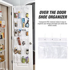 Over the Door Shoe Organizer [White/Clear] - size: 1 PK