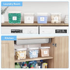 Lifewit Laundry Pods Container with Pop-up Lid, Laundry Room Organization, Dryer Sheet Holder for Washing Powder Scent Booster Beads, 2700 +4500ml/0.72+1.2gal,2 Pcs - style: 0.72+1.2gal